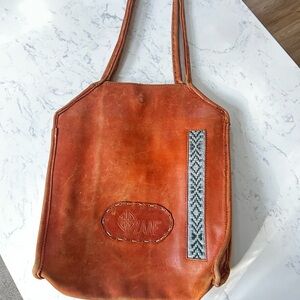 ZAAF Tan Leather Tote Bag